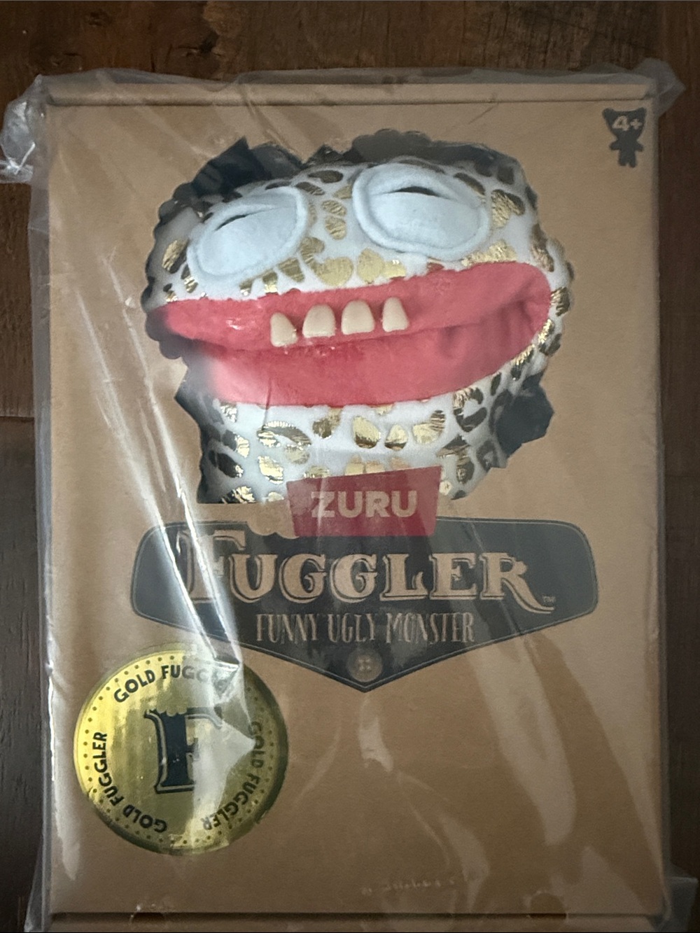 ZURU Fuggler Funny Ugly Monster Plush - White, Gold & Pink
